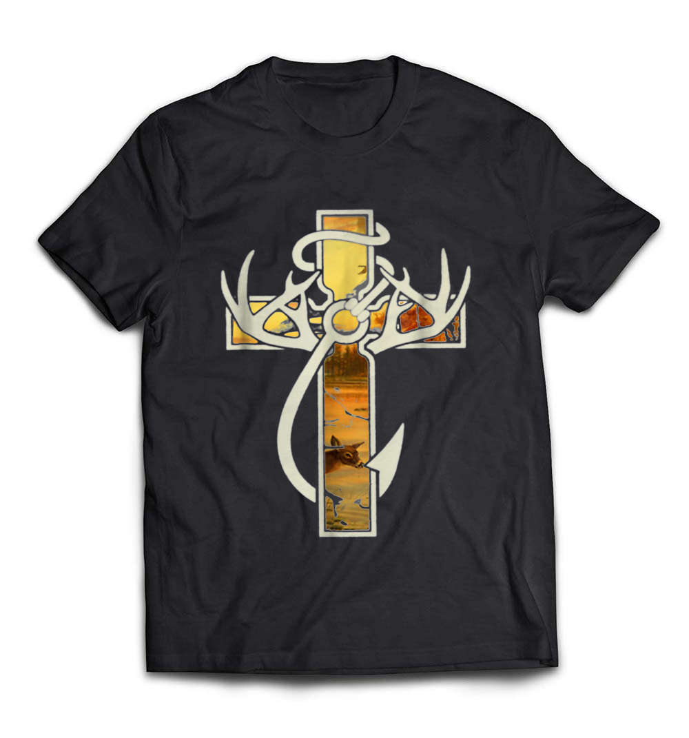 God, Fishing, and Hunting T-Shirt: A Celebration of Faith and Outdoor Passion